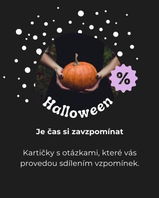 🎃 Halloween a poslední překvapení v dýni Měsíc plný slev zakončujeme tematicky, oslavou svátku zesnulých. Příležitost k...
